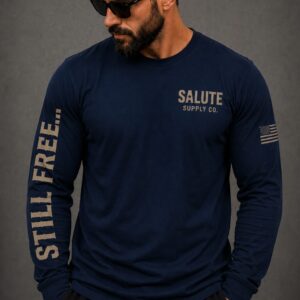 Still Free Long Sleeve T Navy