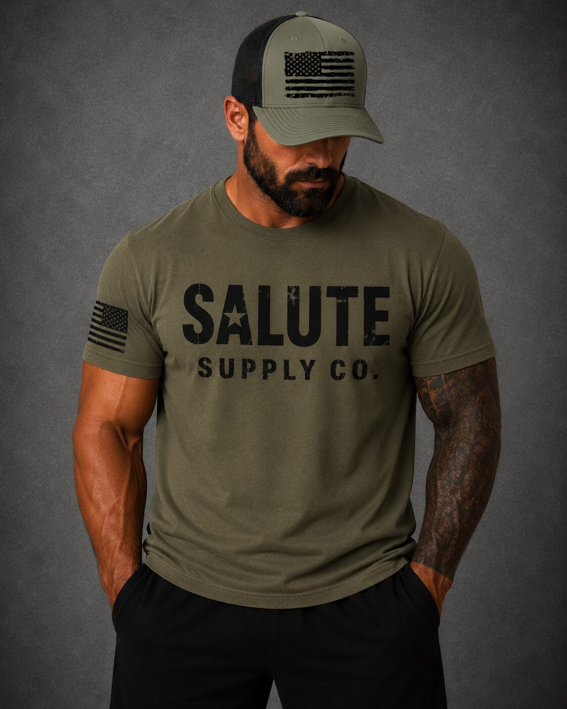 Discipline Builds Legends Olive Green T Shirt