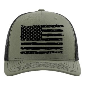 Olive Green Richardson Loudon 112 Black Mesh Snapback